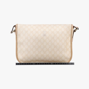 Pre-owned Gucci GG Plus Messenger beige PVC coated canvas×Leather 201732 shoulderbag | stylenewstar