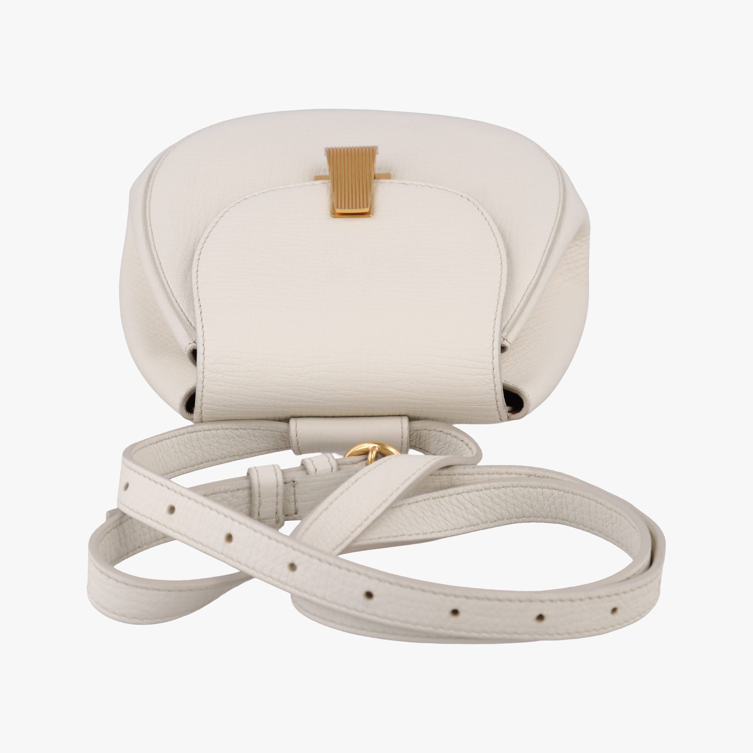 Pre-owned Bottega Veneta Palmelato White Leather  shoulderbag | stylenewstar