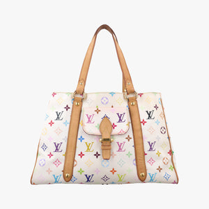 Pre-owned Louis Vuitton AURELIA MM white Monogram Multicolor M40094 shoulderbag | stylenewstar