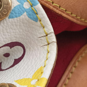 Pre-owned Louis Vuitton AURELIA MM white Monogram Multicolor M40094 shoulderbag | stylenewstar