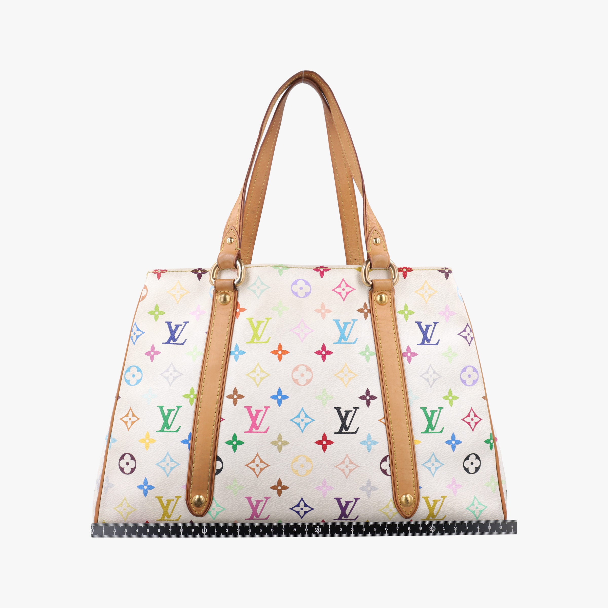 Pre-owned Louis Vuitton AURELIA MM white Monogram Multicolor M40094 shoulderbag | stylenewstar