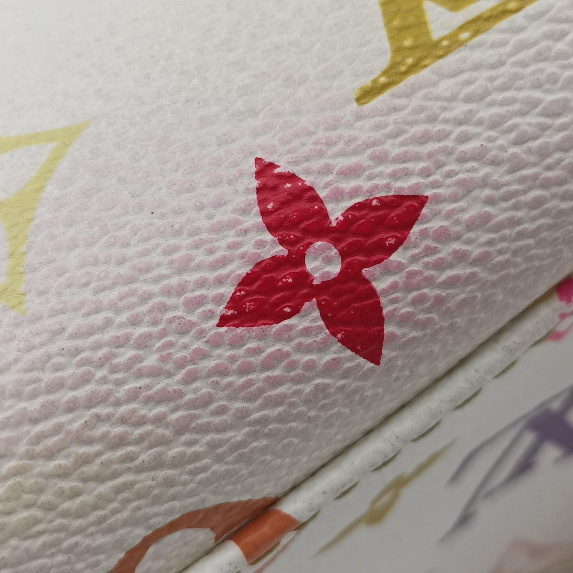 Pre-owned Louis Vuitton AURELIA MM white Monogram Multicolor M40094 shoulderbag | stylenewstar