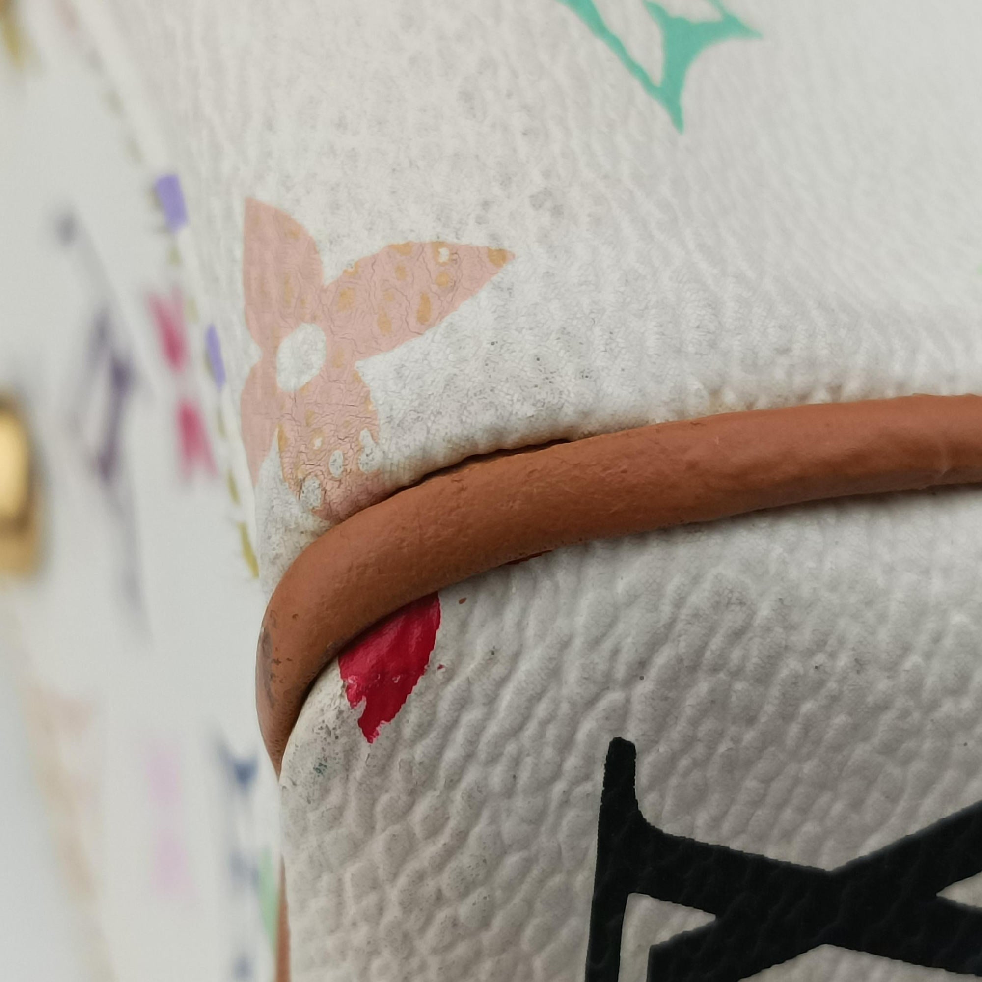 Pre-owned Louis Vuitton AURELIA MM white Monogram Multicolor M40094 shoulderbag | stylenewstar
