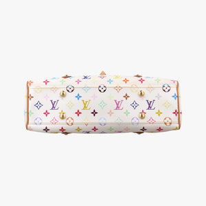 Pre-owned Louis Vuitton AURELIA MM white Monogram Multicolor M40094 shoulderbag | stylenewstar
