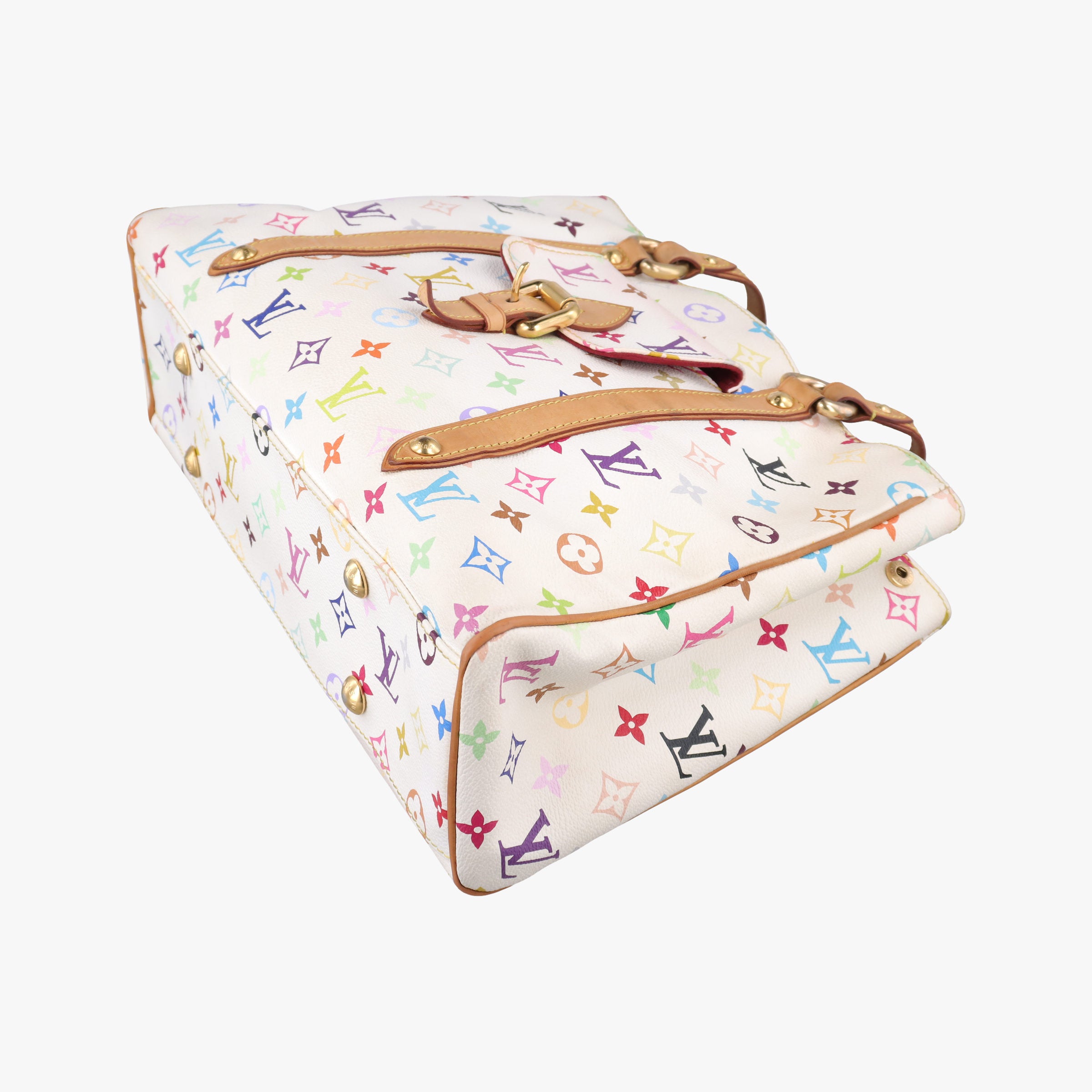 Pre-owned Louis Vuitton AURELIA MM white Monogram Multicolor M40094 shoulderbag | stylenewstar