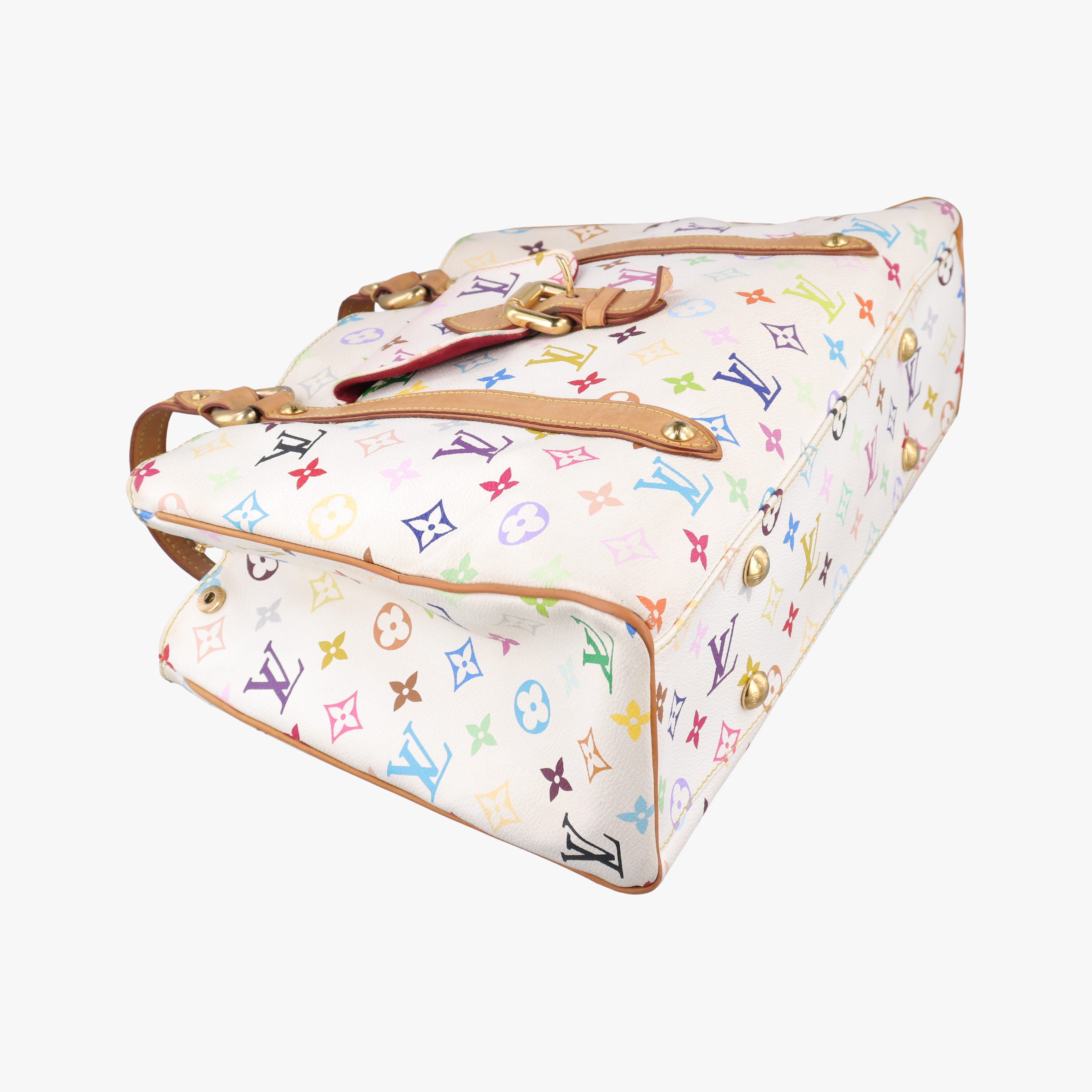 Pre-owned Louis Vuitton AURELIA MM white Monogram Multicolor M40094 shoulderbag | stylenewstar