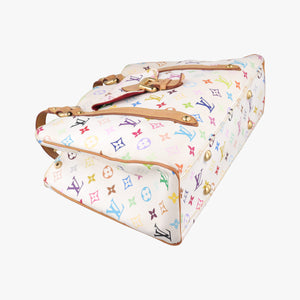 Pre-owned Louis Vuitton AURELIA MM white Monogram Multicolor M40094 shoulderbag | stylenewstar