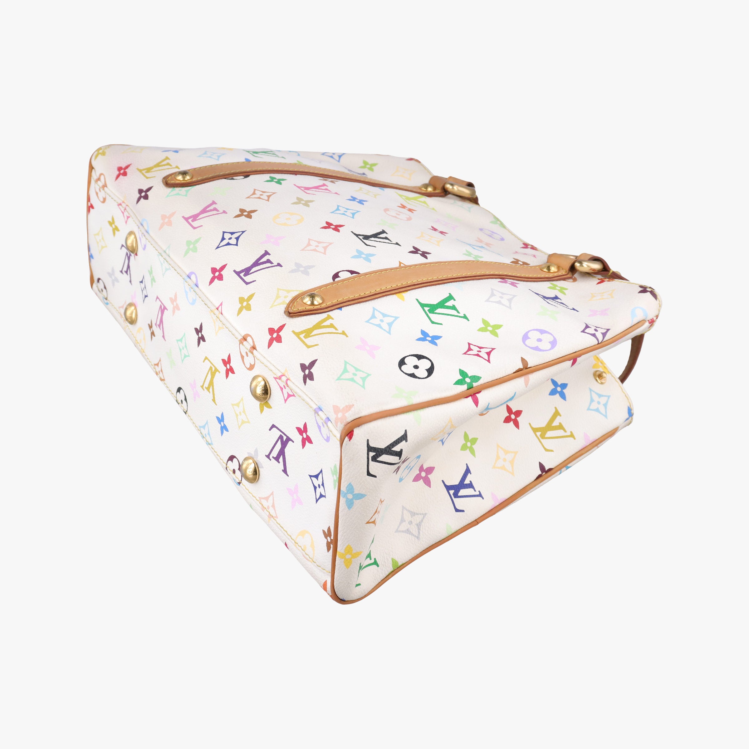 Pre-owned Louis Vuitton AURELIA MM white Monogram Multicolor M40094 shoulderbag | stylenewstar