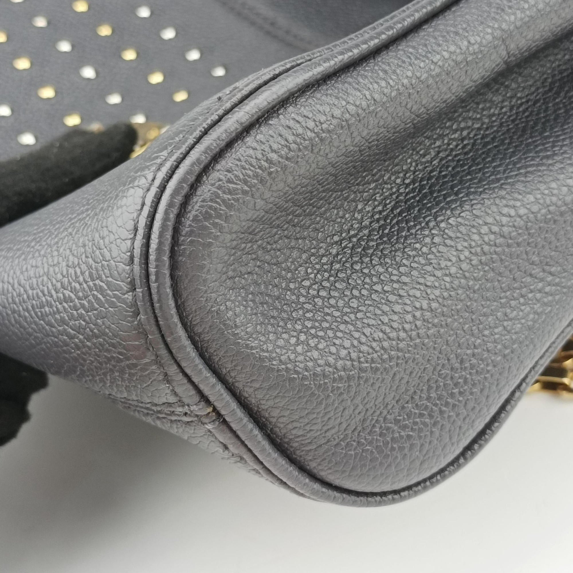 Pre-owned Louis Vuitton Saint Germain PM Studs Gris Silver Monogram Empreinte M51729 shoulderbag | stylenewstar