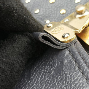 Pre-owned Louis Vuitton Saint Germain PM Studs Gris Silver Monogram Empreinte M51729 shoulderbag | stylenewstar