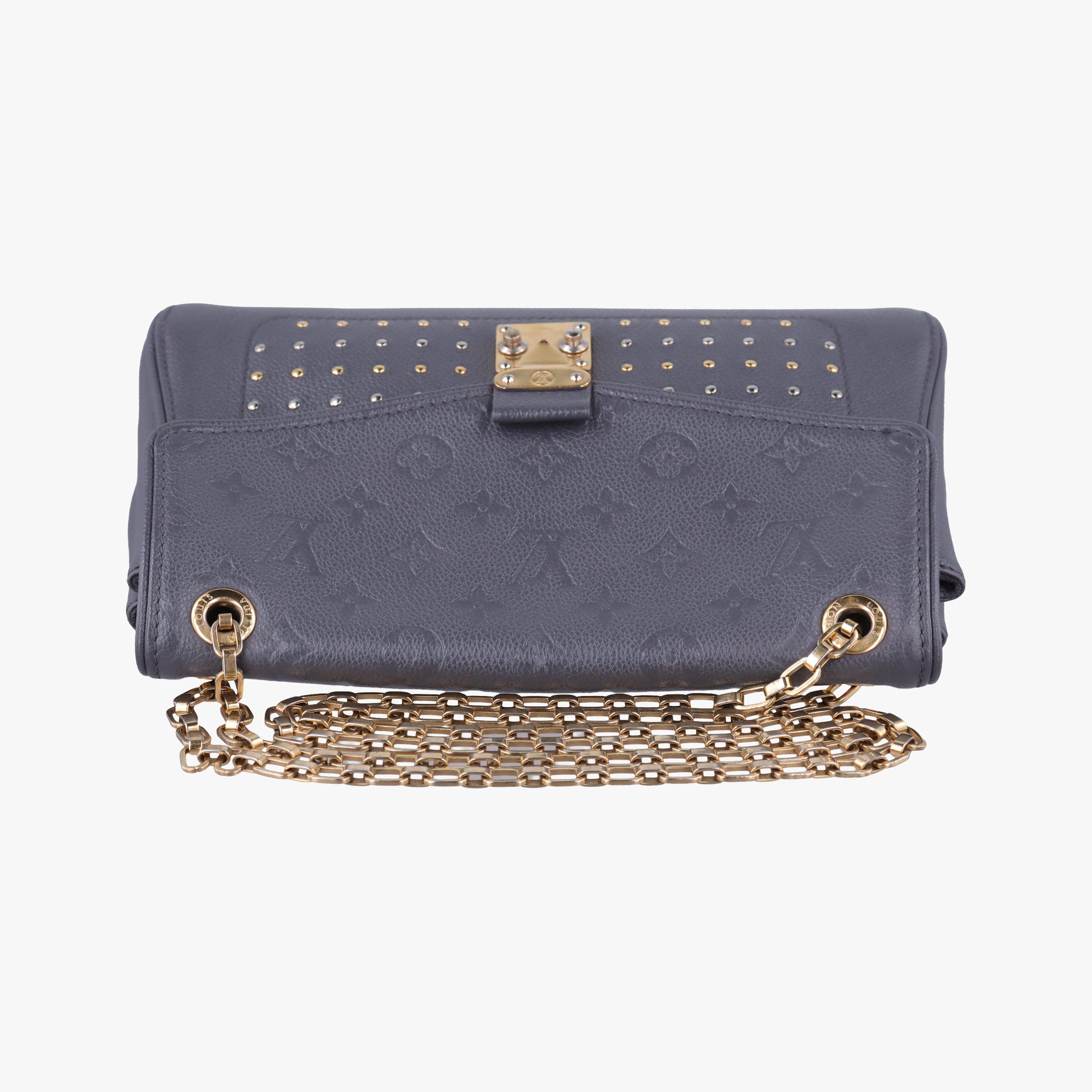 Pre-owned Louis Vuitton Saint Germain PM Studs Gris Silver Monogram Empreinte M51729 shoulderbag | stylenewstar