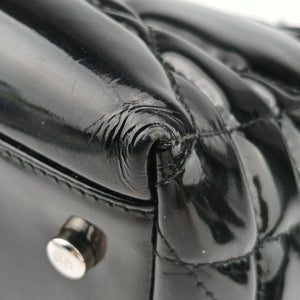 Pre-owned Christian Dior granville Black Enamel  shoulderbag | stylenewstar