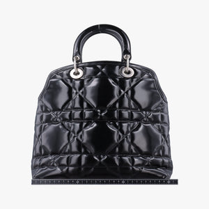Pre-owned Christian Dior granville Black Enamel  shoulderbag | stylenewstar
