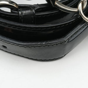 Pre-owned Christian Dior granville Black Enamel  shoulderbag | stylenewstar