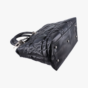Pre-owned Christian Dior granville Black Enamel  shoulderbag | stylenewstar