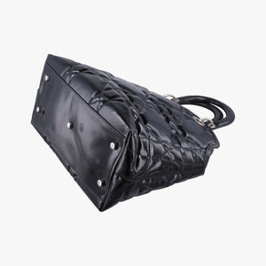 Pre-owned Christian Dior granville Black Enamel  shoulderbag | stylenewstar