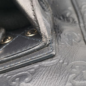 Pre-owned Gucci Guccissima Briefcase Business Black Leather 328937 handbag | stylenewstar