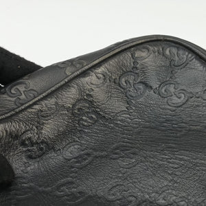 Pre-owned Gucci Guccissima Briefcase Business Black Leather 328937 handbag | stylenewstar
