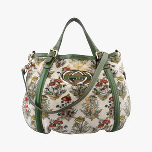 Secondhand Gucci Interlocking GG Mushroom Flora Multicolour velour 162886 shoulderbag | stylenewstar
