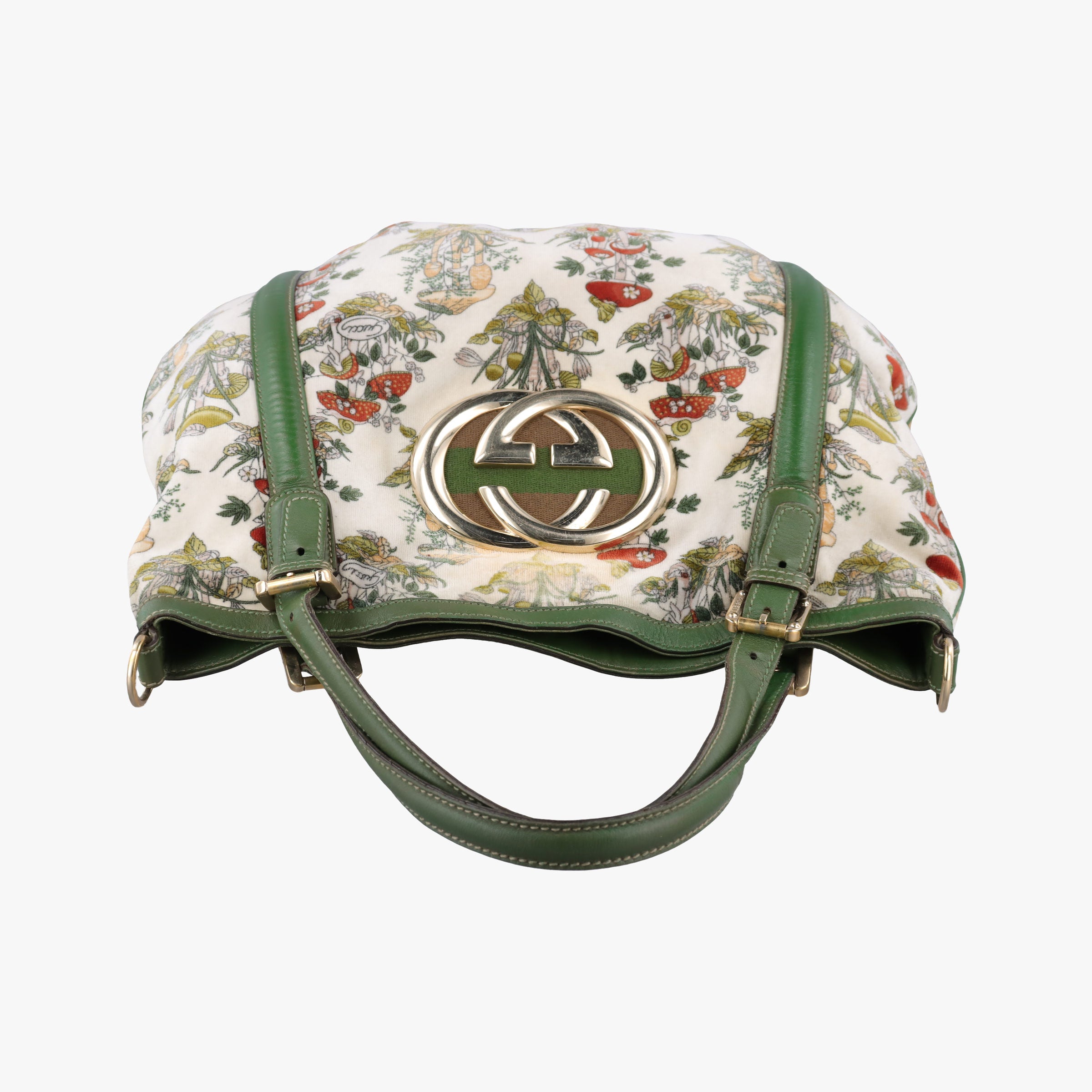 Secondhand Gucci Interlocking GG Mushroom Flora Multicolour velour 162886 shoulderbag | stylenewstar