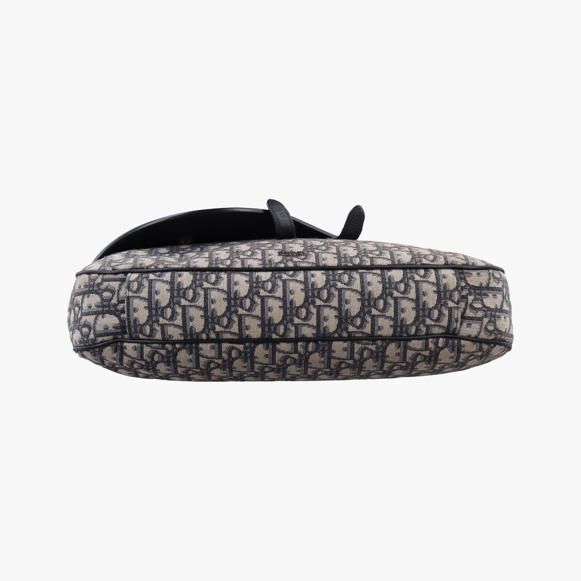 Pre-owned Christian Dior Oblique Saddle Navy×Black Jacquard×Leather  shoulderbag | stylenewstar