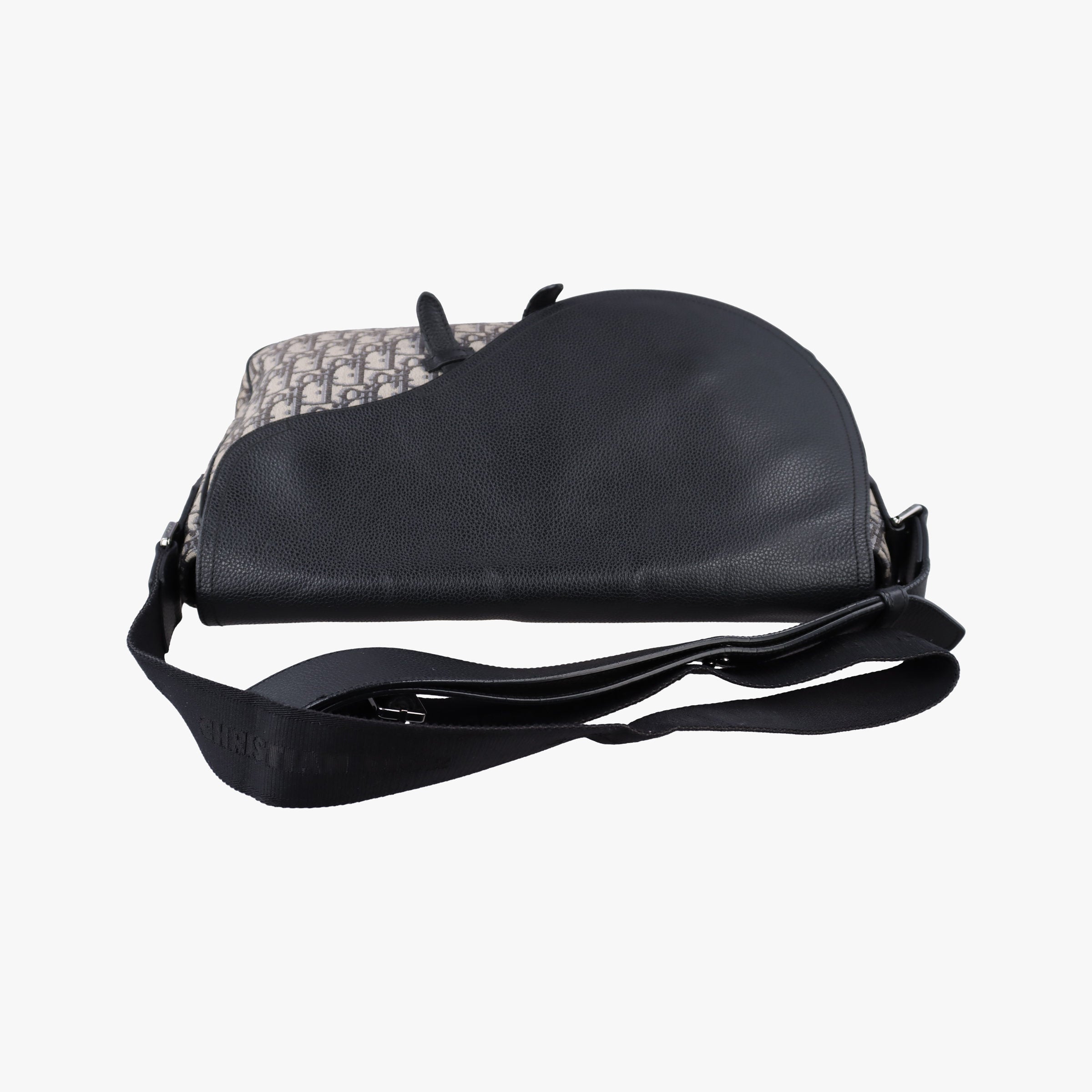 Pre-owned Christian Dior Oblique Saddle Navy×Black Jacquard×Leather  shoulderbag | stylenewstar
