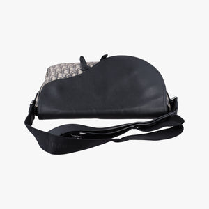 Pre-owned Christian Dior Oblique Saddle Navy×Black Jacquard×Leather  shoulderbag | stylenewstar