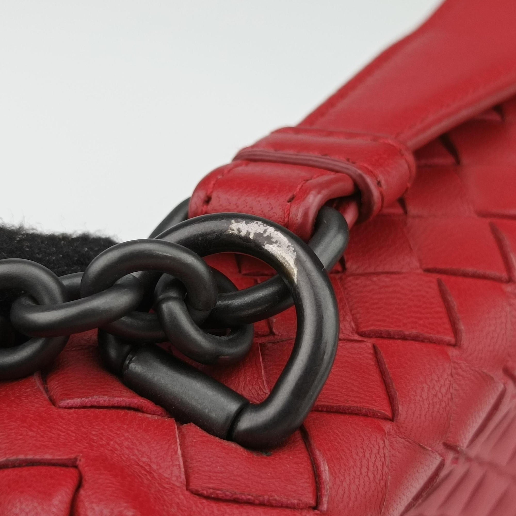 Secondhand Bottega Veneta Intrecciato Olimpia Red lambskin  shoulderbag | stylenewstar