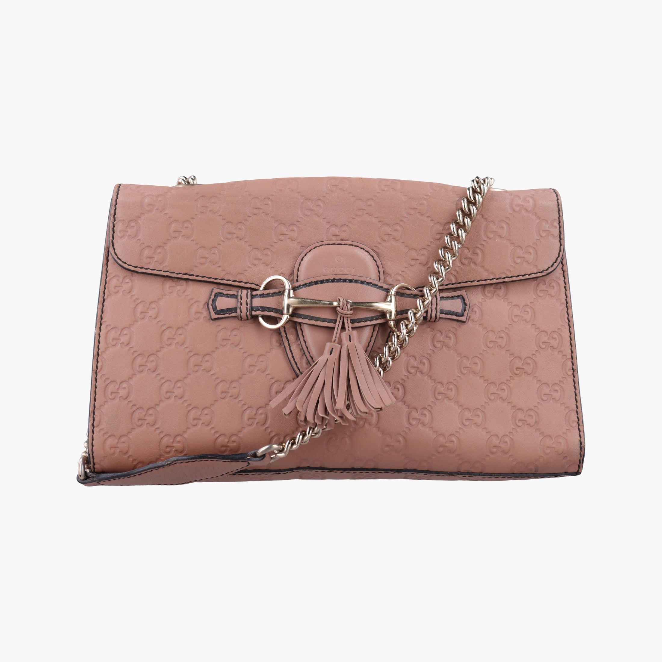 Pre-owned Gucci Emily Pink Leather 295402 shoulderbag | stylenewstar
