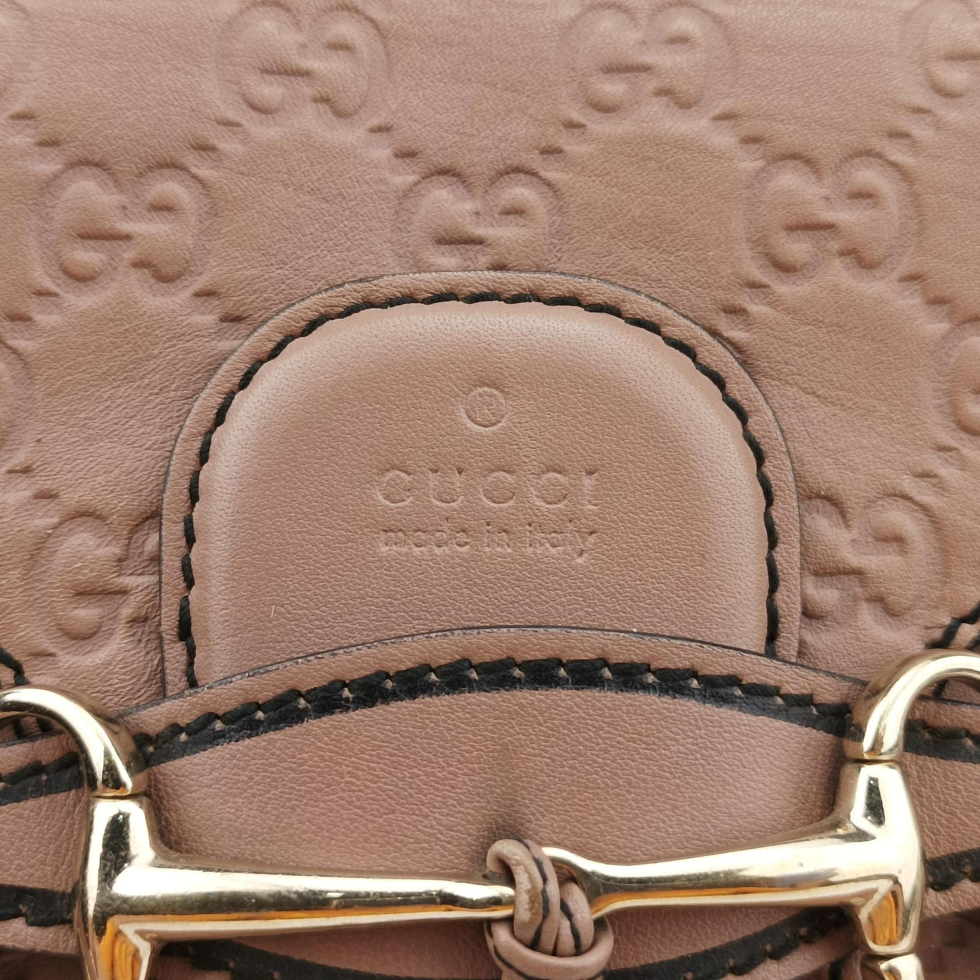 Pre-owned Gucci Emily Pink Leather 295402 shoulderbag | stylenewstar