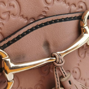 Pre-owned Gucci Emily Pink Leather 295402 shoulderbag | stylenewstar