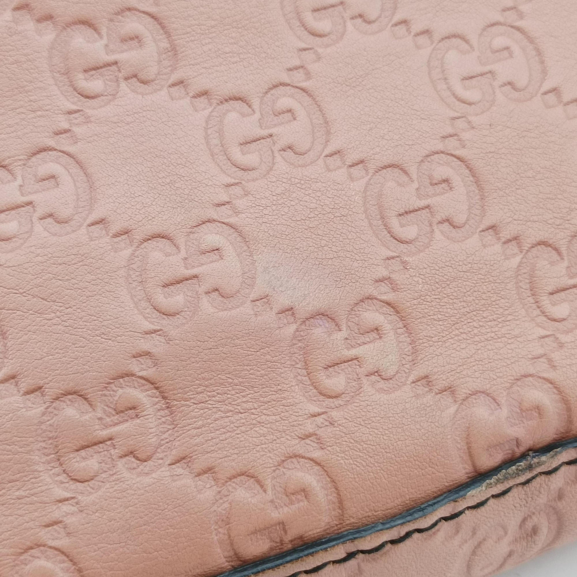 Pre-owned Gucci Emily Pink Leather 295402 shoulderbag | stylenewstar
