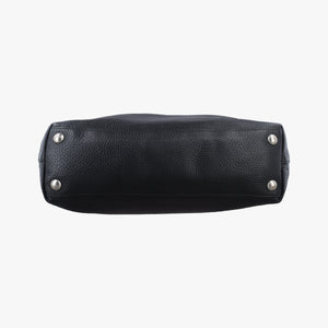 Pre-owned Gucci Interlocking G Logo Soho Tote Black Leather 368602 shoulderbag | stylenewstar