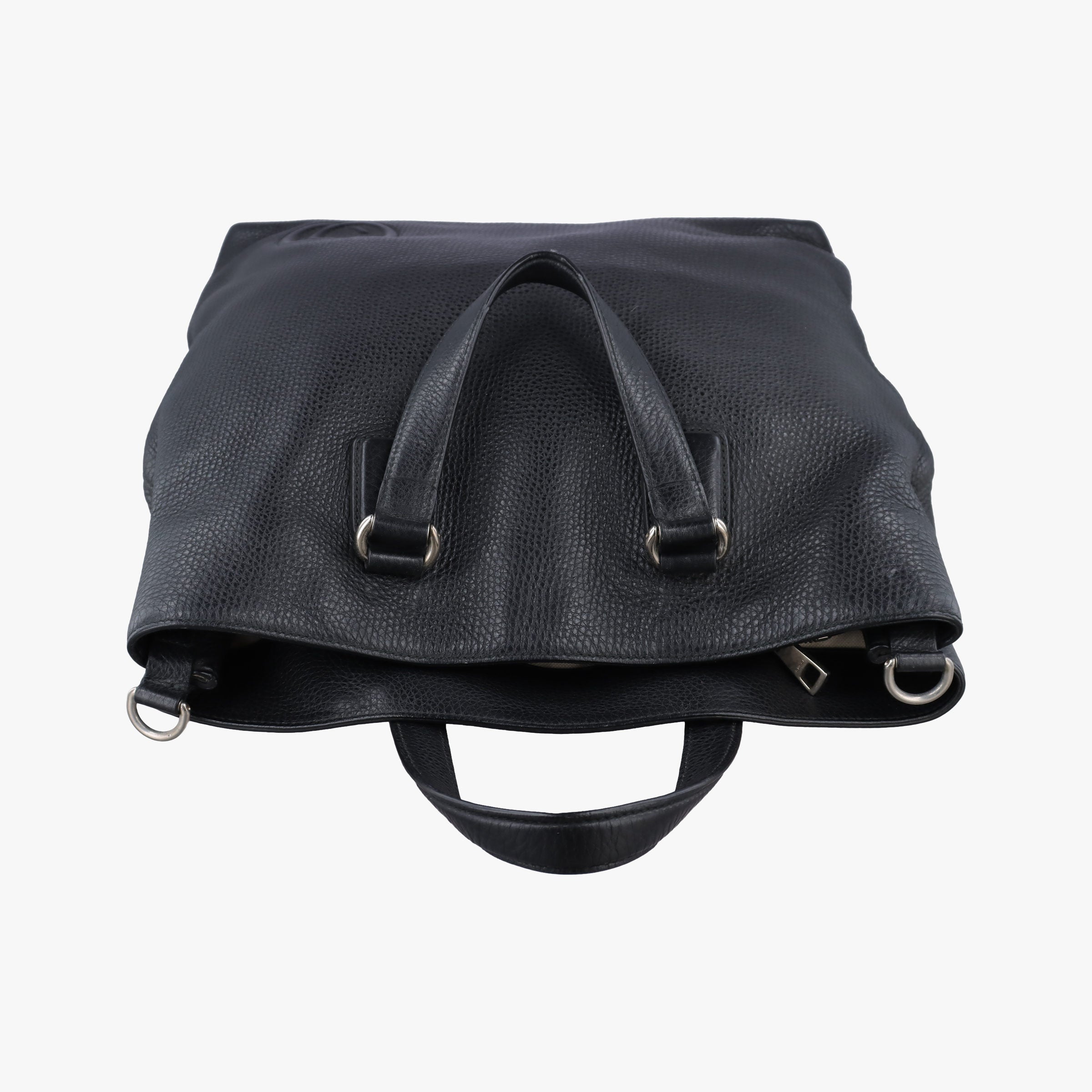 Pre-owned Gucci Interlocking G Logo Soho Tote Black Leather 368602 shoulderbag | stylenewstar