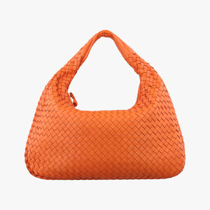 Pre-owned Bottega Veneta Intrecciato Orange lambskin  shoulderbag | stylenewstar