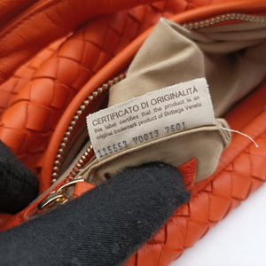 Pre-owned Bottega Veneta Intrecciato Orange lambskin  shoulderbag | stylenewstar