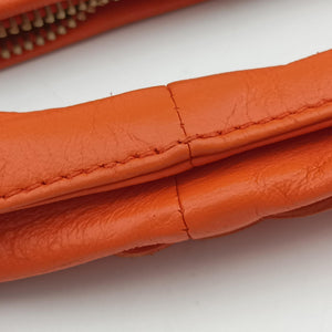 Pre-owned Bottega Veneta Intrecciato Orange lambskin  shoulderbag | stylenewstar
