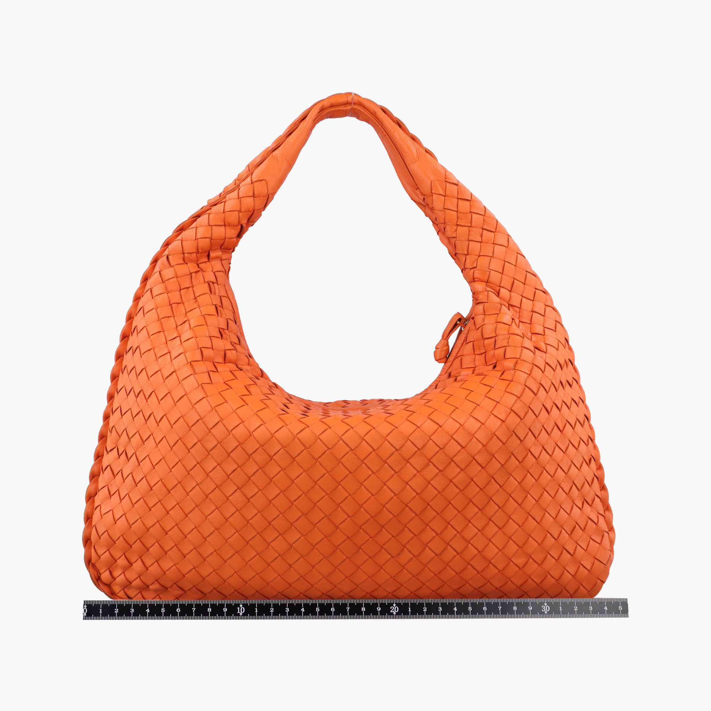 Pre-owned Bottega Veneta Intrecciato Orange lambskin  shoulderbag | stylenewstar