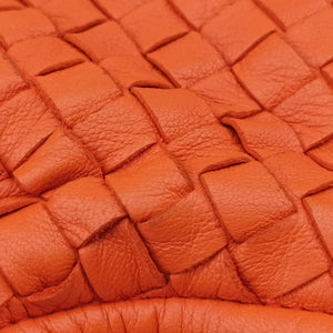 Pre-owned Bottega Veneta Intrecciato Orange lambskin  shoulderbag | stylenewstar