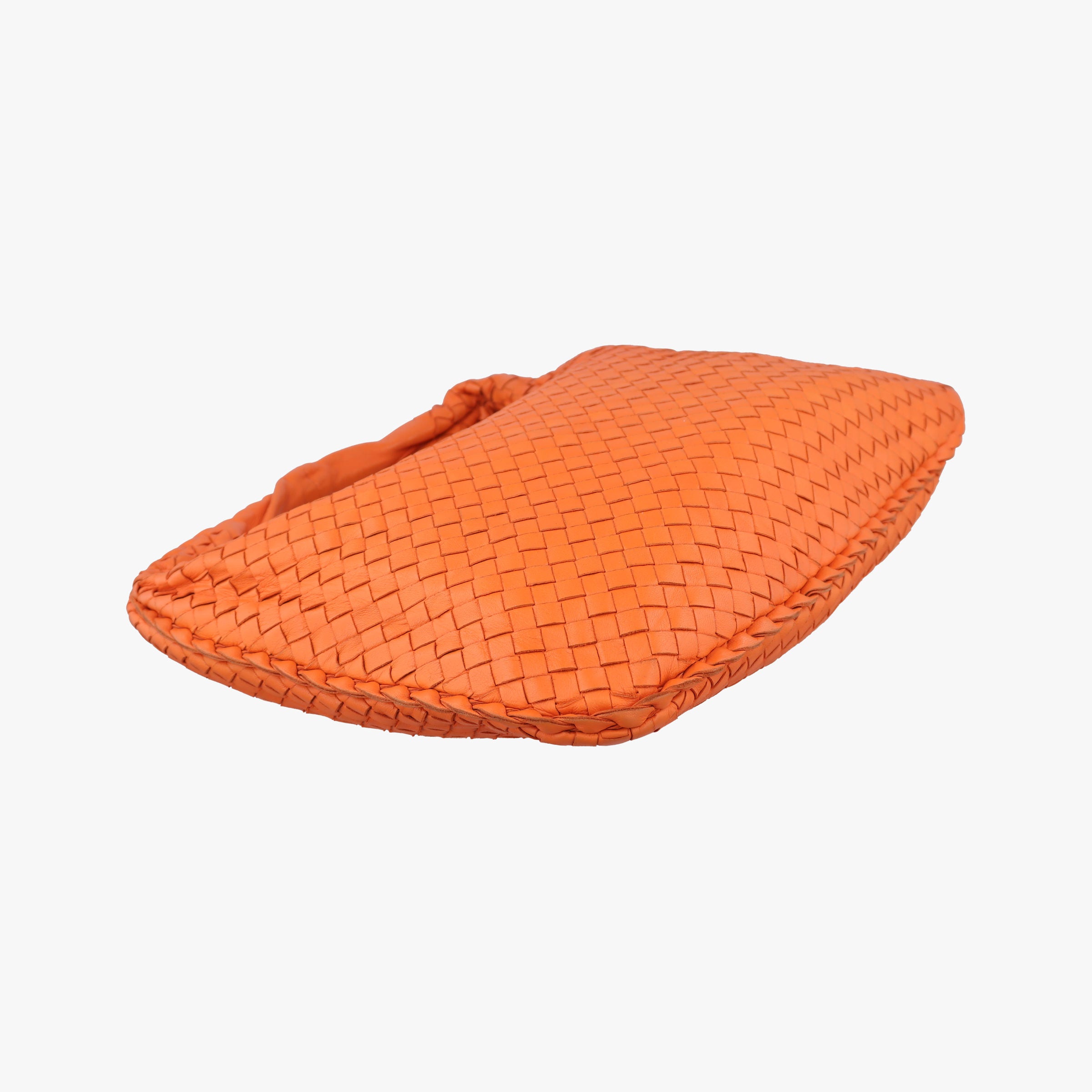 Pre-owned Bottega Veneta Intrecciato Orange lambskin  shoulderbag | stylenewstar