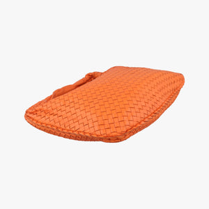 Pre-owned Bottega Veneta Intrecciato Orange lambskin  shoulderbag | stylenewstar