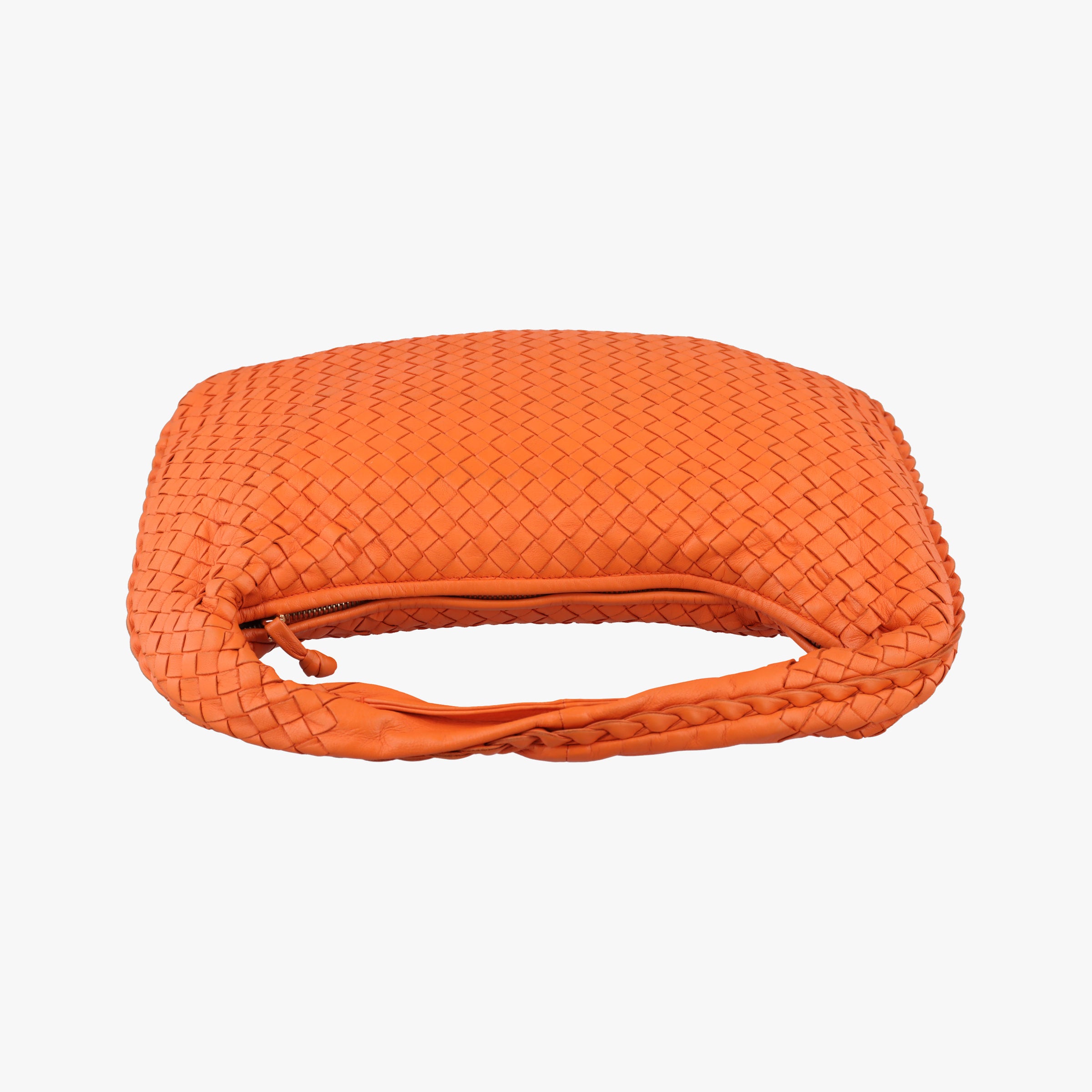 Pre-owned Bottega Veneta Intrecciato Orange lambskin  shoulderbag | stylenewstar
