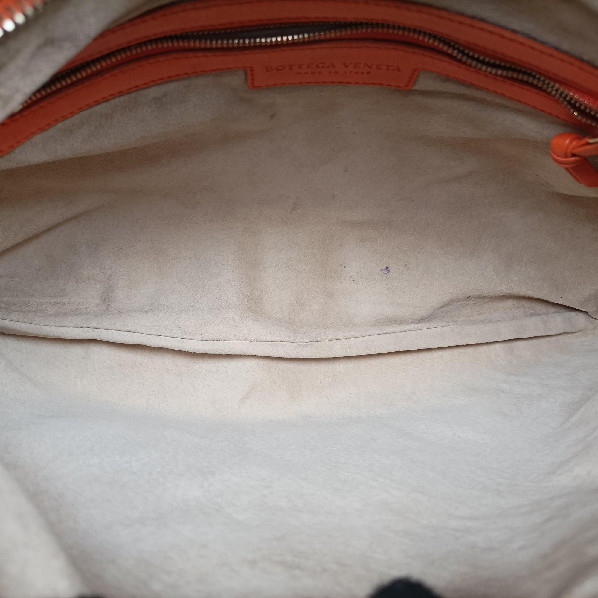 Pre-owned Bottega Veneta Intrecciato Orange lambskin  shoulderbag | stylenewstar