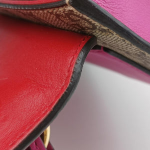Vintage Gucci Padlock beige×red×pink PVC coated canvas×Leather 409487 shoulderbag | stylenewstar