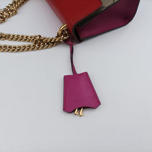 Vintage Gucci Padlock beige×red×pink PVC coated canvas×Leather 409487 shoulderbag | stylenewstar