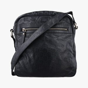 Pre-owned Gucci GG Imprime Messenger Black Leather 201448 shoulderbag | stylenewstar
