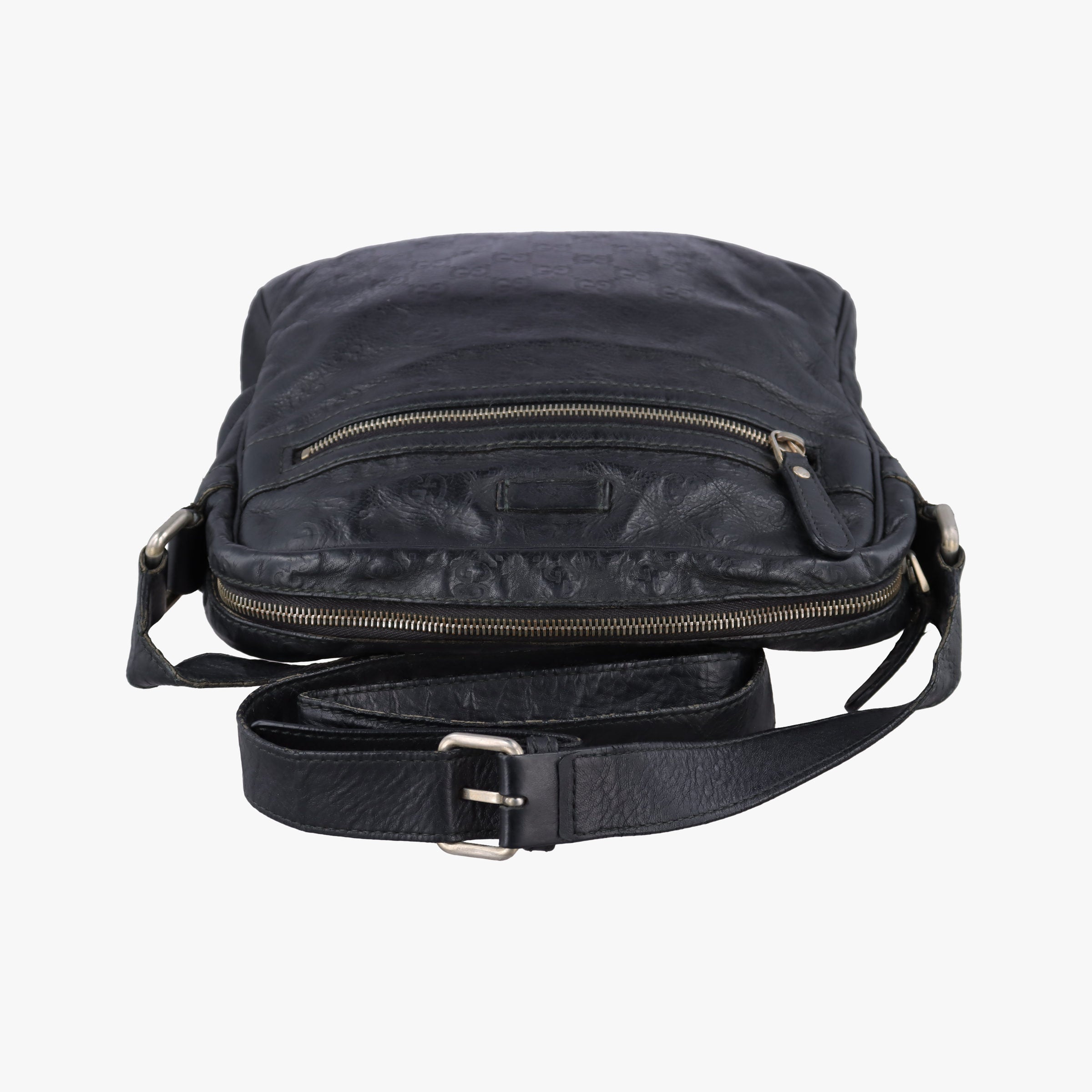 Pre-owned Gucci GG Imprime Messenger Black Leather 201448 shoulderbag | stylenewstar