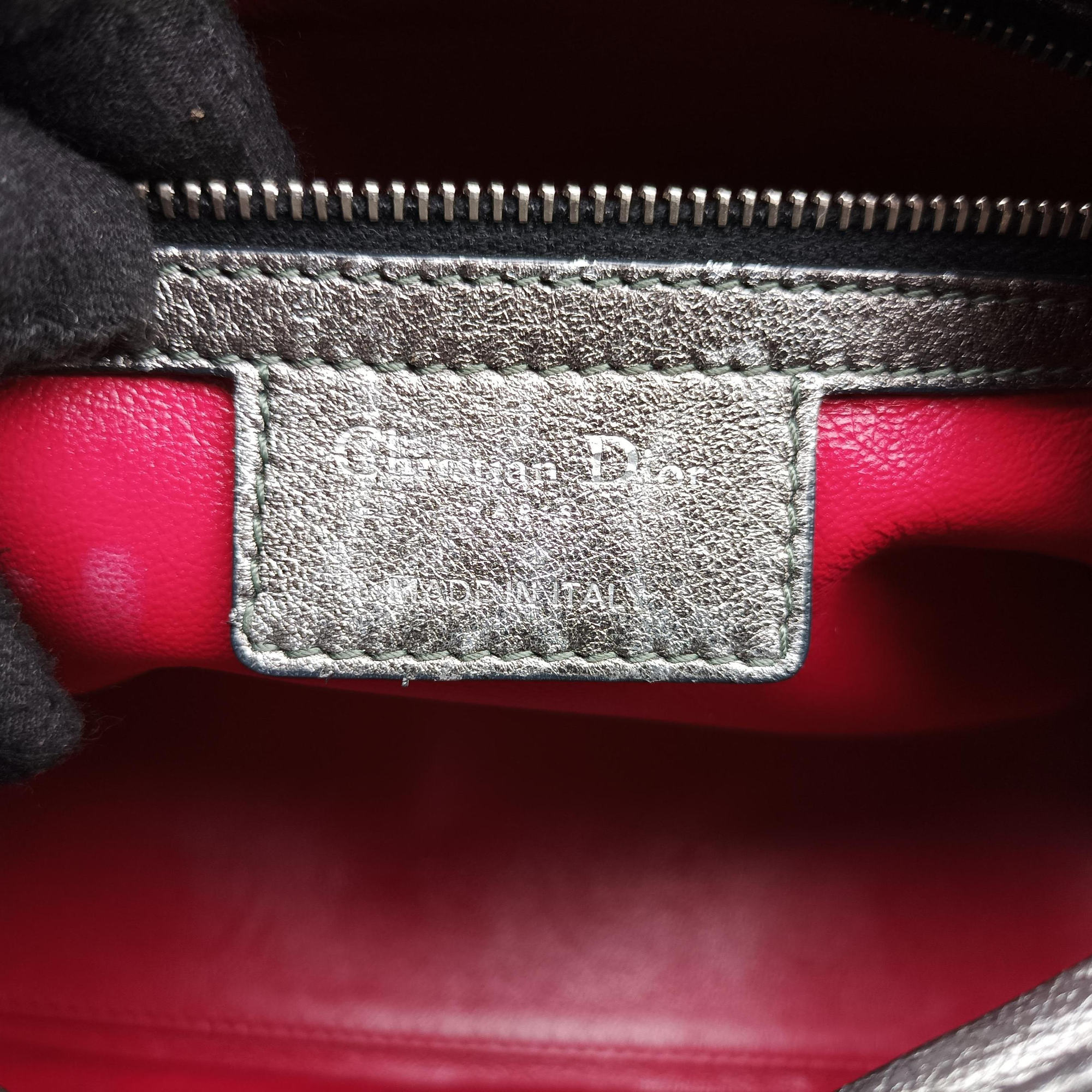 Pre-owned Christian Dior Lady Dior Multicolor Tweed Wool × Metallic Leather  shoulderbag | stylenewstar
