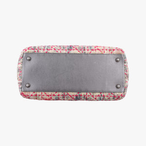 Pre-owned Christian Dior Lady Dior Multicolor Tweed Wool × Metallic Leather  shoulderbag | stylenewstar