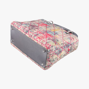 Pre-owned Christian Dior Lady Dior Multicolor Tweed Wool × Metallic Leather  shoulderbag | stylenewstar